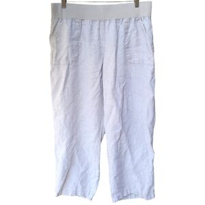 Allen Allen Linen Wide Leg Pants Size 1X